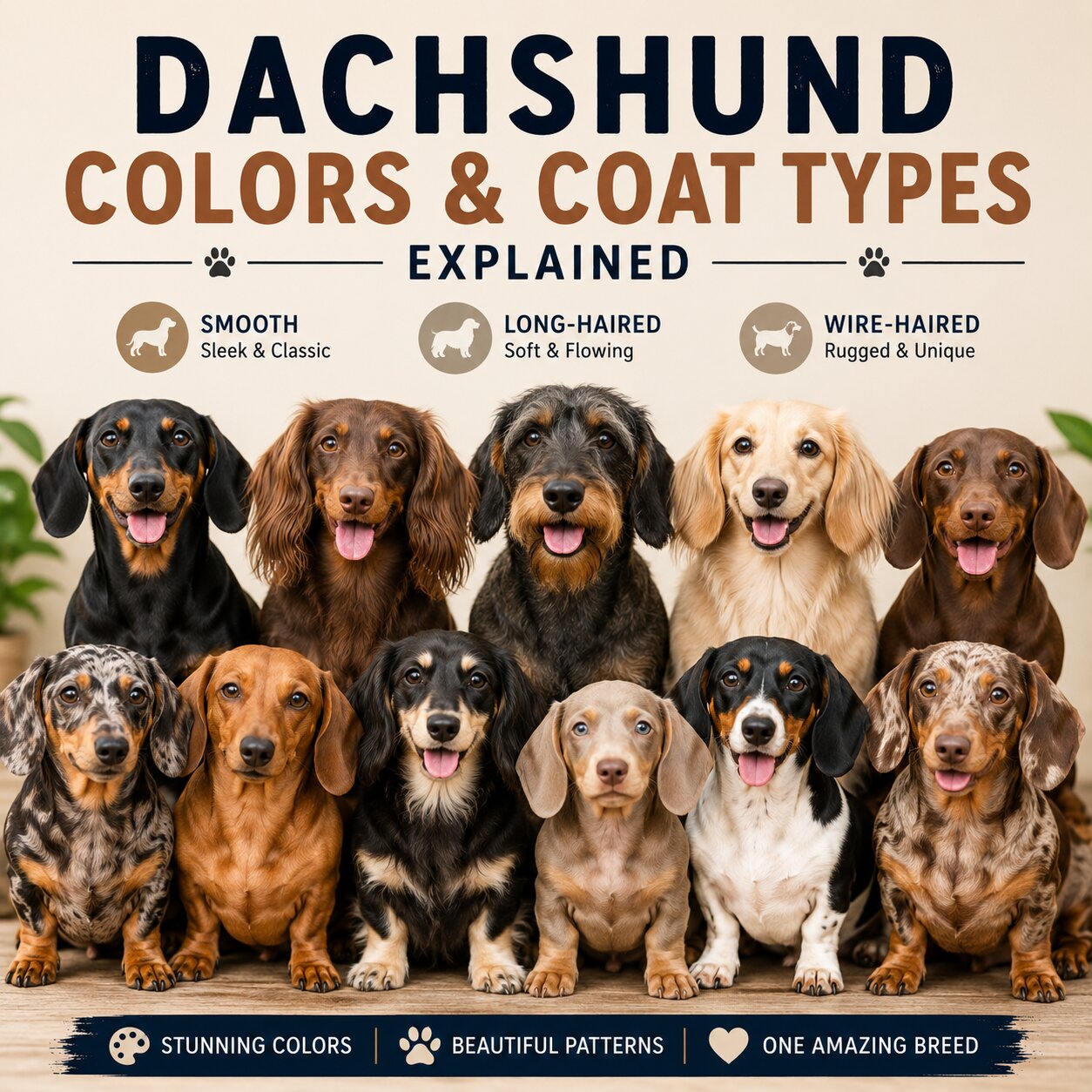 🐾 Dachshund Colors & Coat Types Explained: The Complete Guide