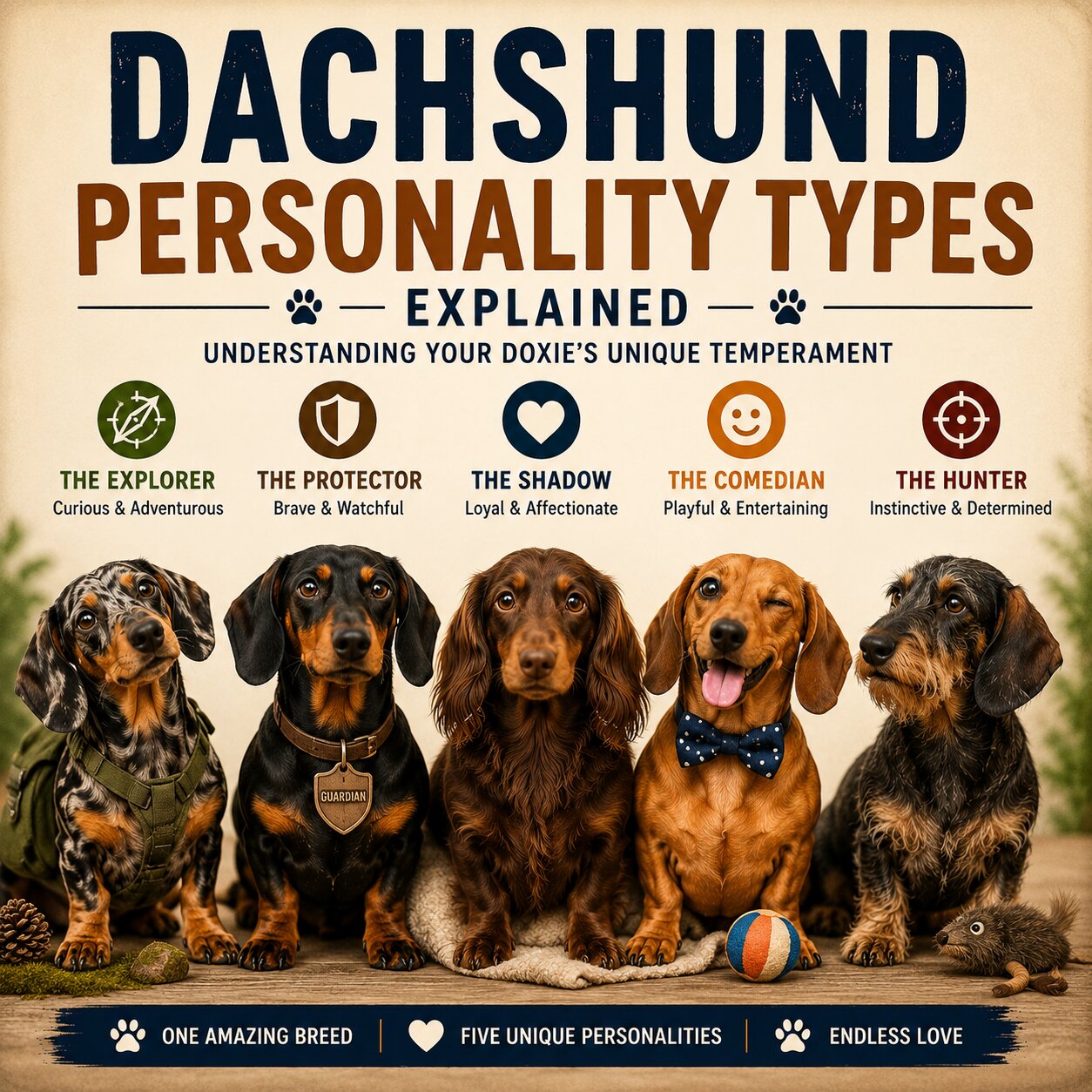 🐾 Dachshund Personality Types: Know Your Doxie's Temperament