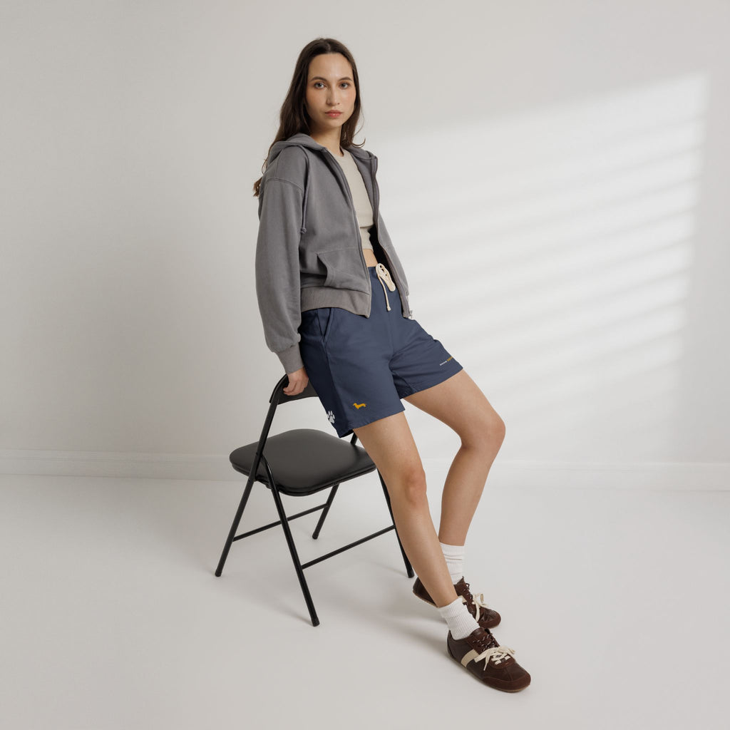 Unisex Garment-Dyed Lightweight Fleece Sweat Shorts / Paws Back
