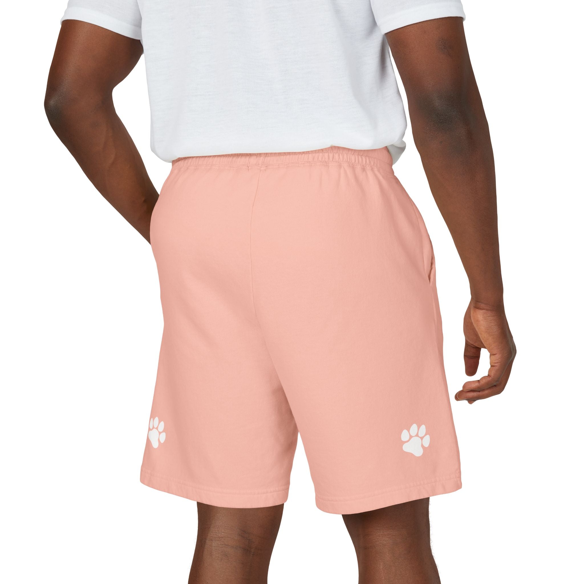 Unisex Garment-Dyed Lightweight Fleece Sweat Shorts / Paws Back
