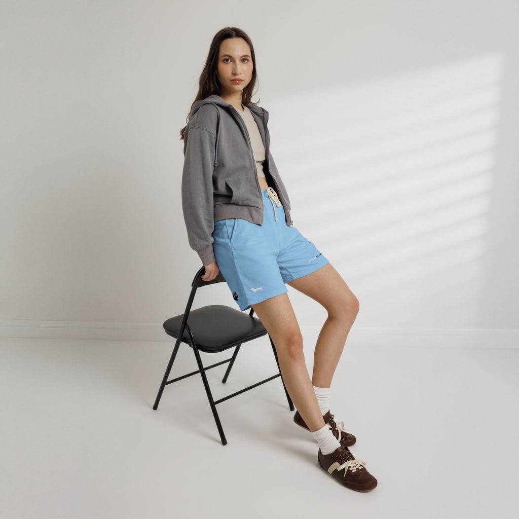 Unisex Garment-Dyed Lightweight Fleece Sweat Shorts / Paws Back