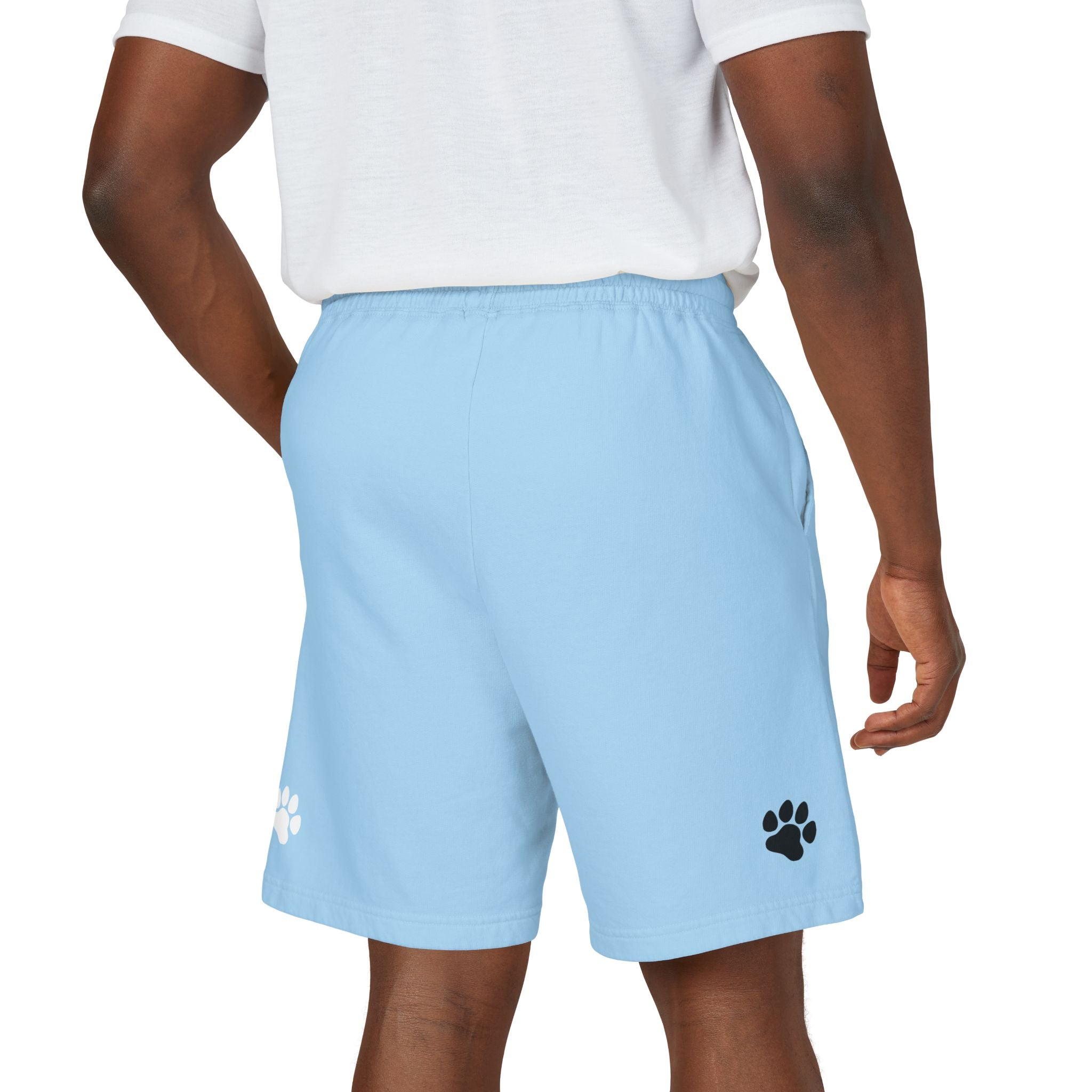 Unisex Garment-Dyed Lightweight Fleece Sweat Shorts / Paws Back
