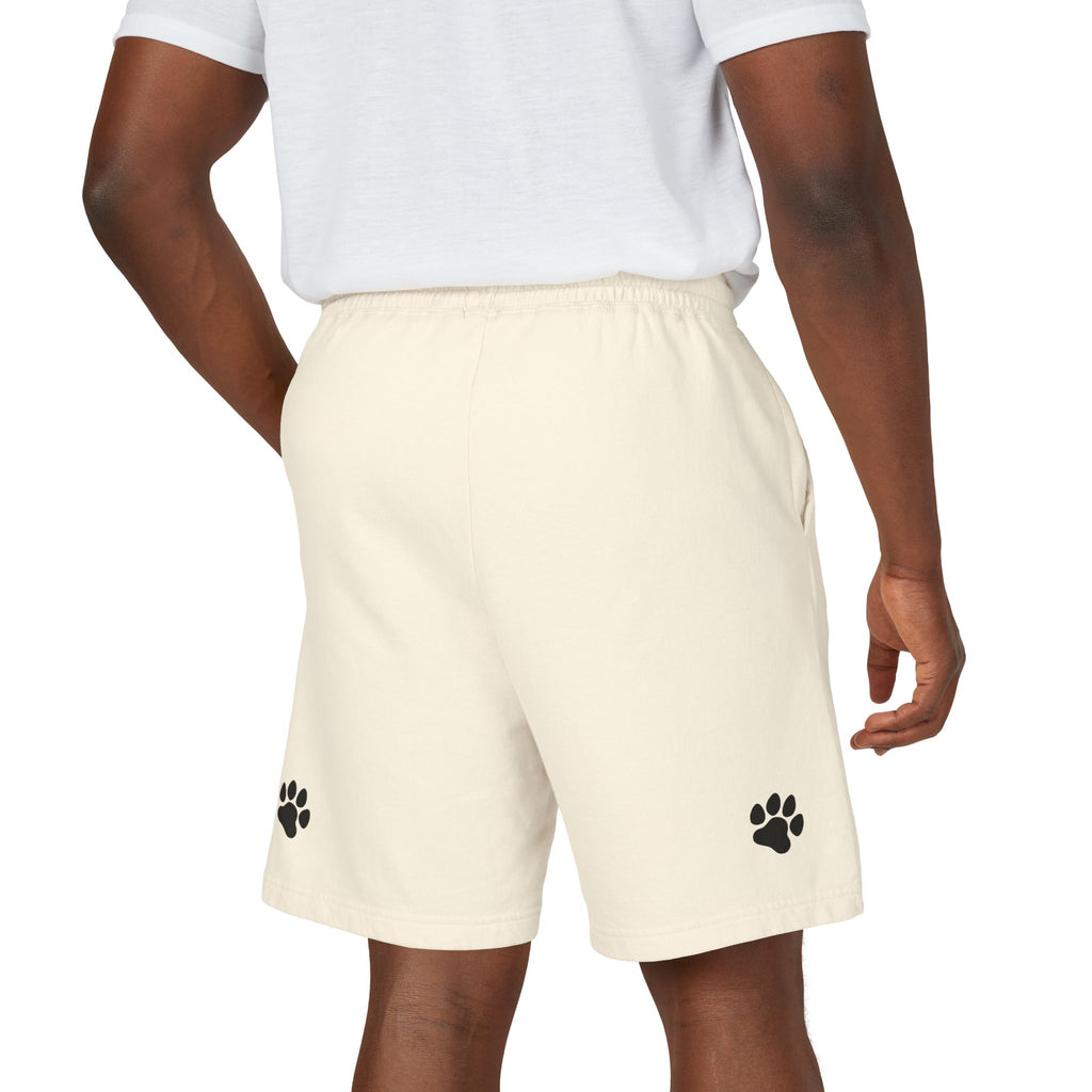 Unisex Garment-Dyed Lightweight Fleece Sweat Shorts / Paws Back
