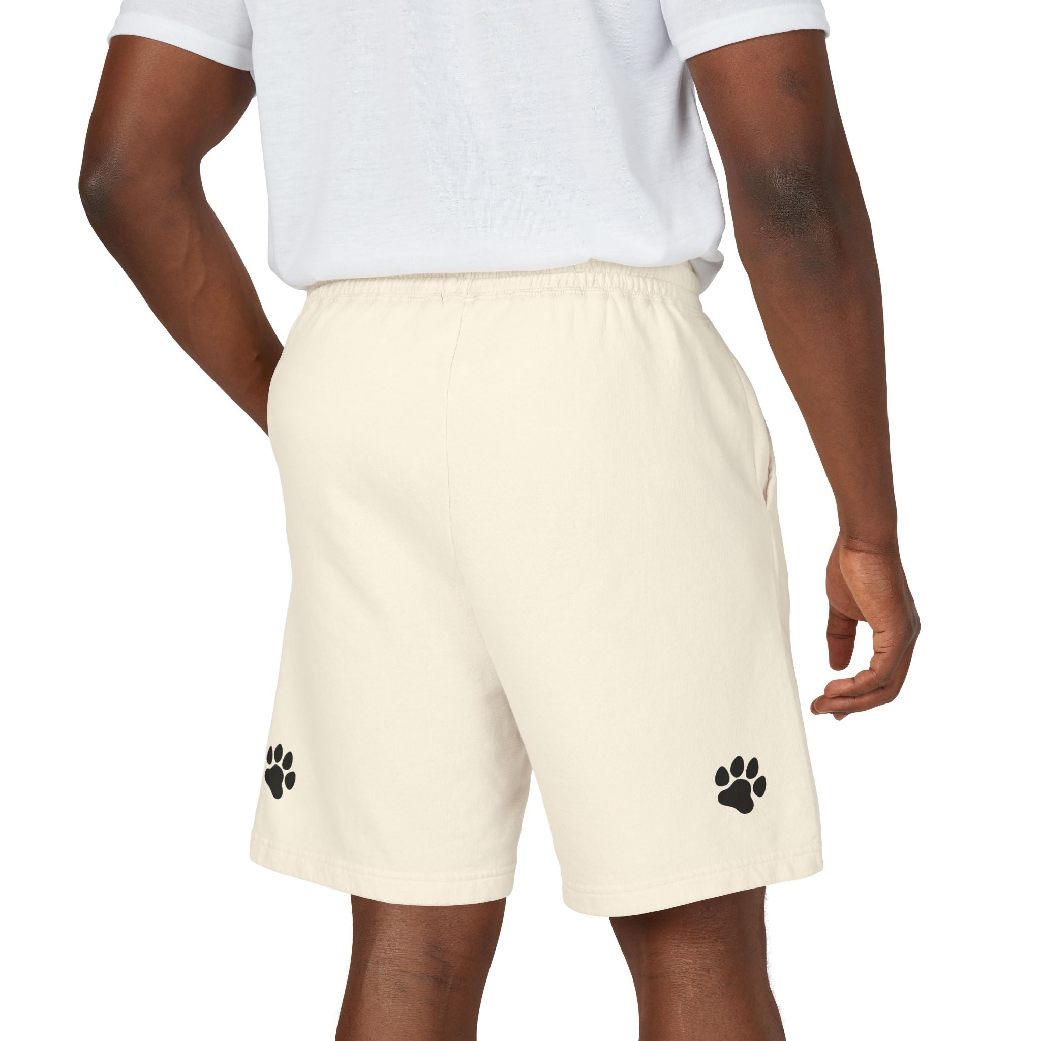 Unisex Garment-Dyed Lightweight Fleece Sweat Shorts / Paws Back