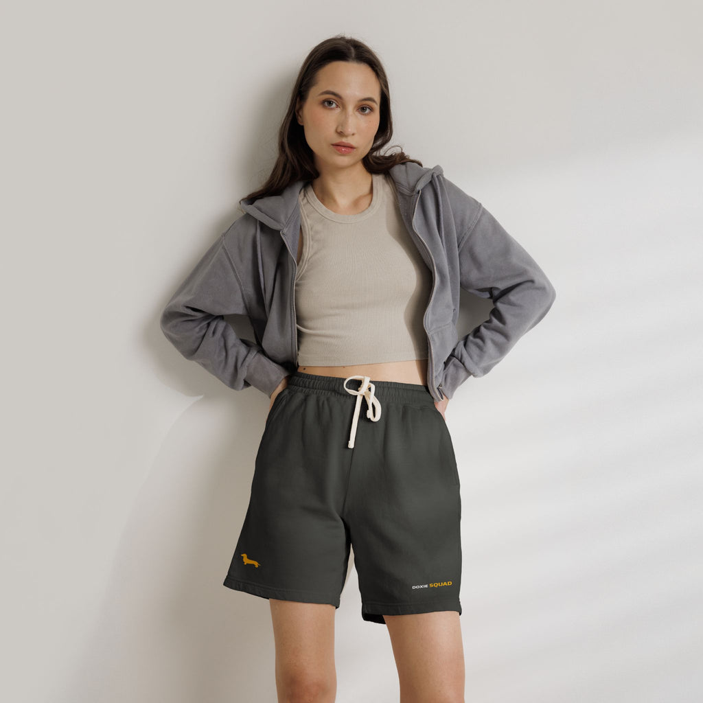 Unisex Garment-Dyed Lightweight Fleece Sweat Shorts / Paws Back