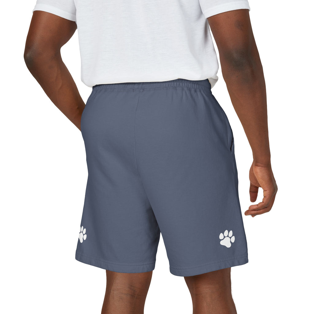 Unisex Garment-Dyed Lightweight Fleece Sweat Shorts / Paws Back