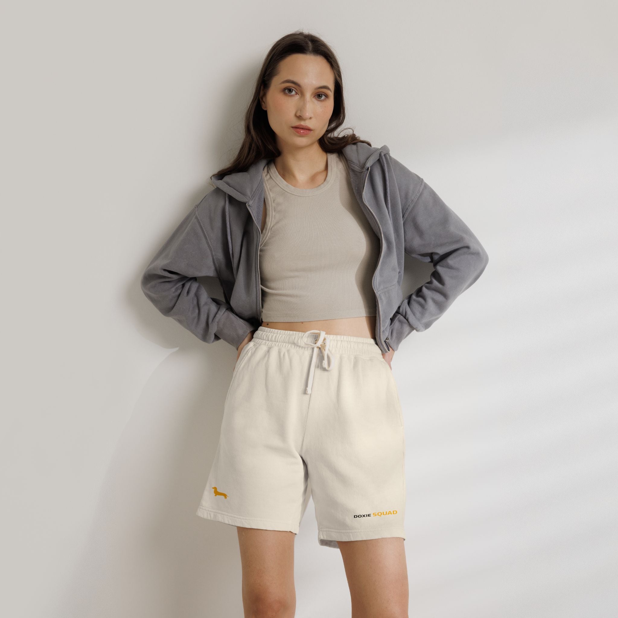 Unisex Garment-Dyed Lightweight Fleece Sweat Shorts / Paws Back