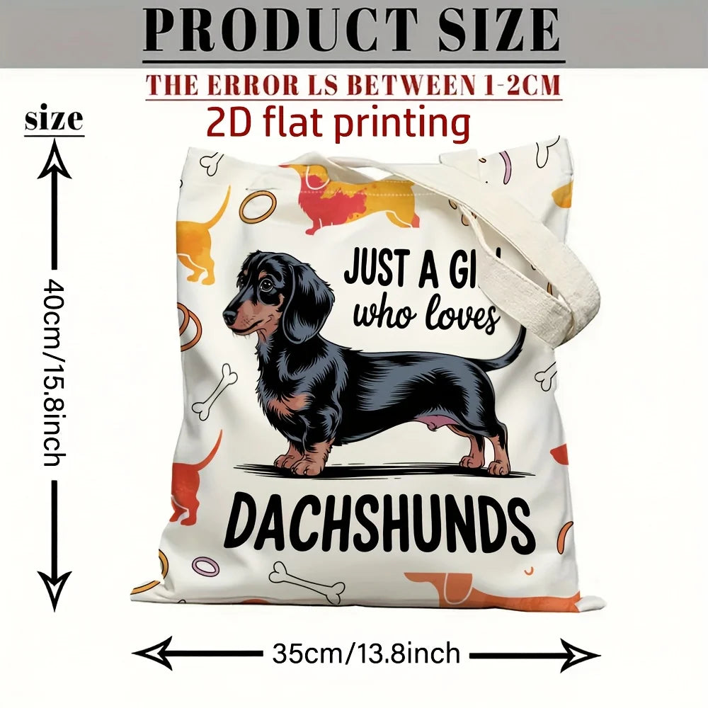 Just a Girl Who Loves Dachshunds™ | Premium Tote Bag for Sausage Dog Lovers