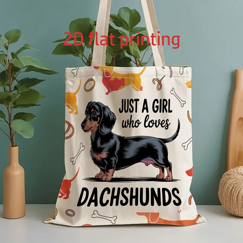 Just a Girl Who Loves Dachshunds™ | Premium Tote Bag for Sausage Dog Lovers