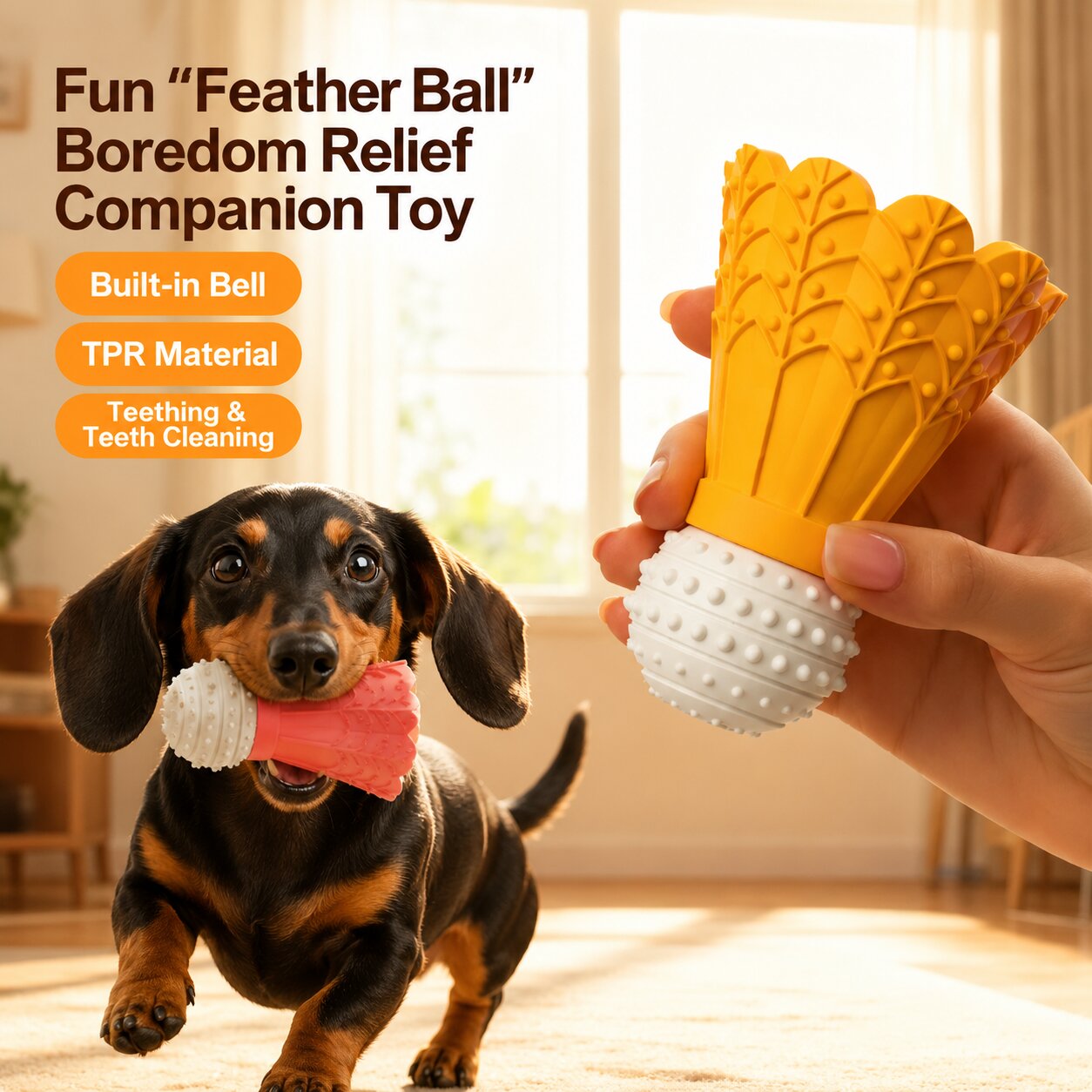 BadmintonChew™ for Dachshunds – Durable Interactive Chew Toy for Dental Care & Endless Fun