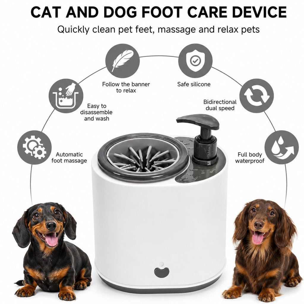 Dachshund Auto Paw Washer™ | Rechargeable Automatic Paw Cleaner for Fast & Mess-Free Cleaning