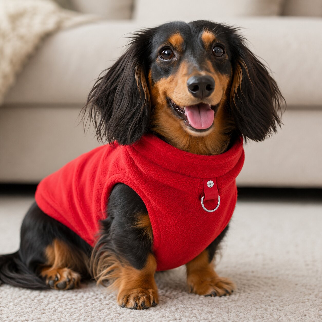 DoxieWarm™ Fleece Jacket | Cozy Winter Coat for Dachshunds