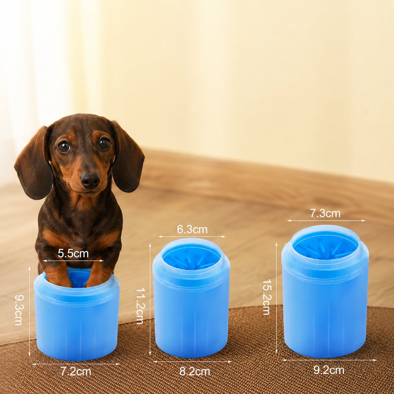 Dachshund Paw Cleaner Cup™ | Clean Paws in Seconds, No Mess at Home