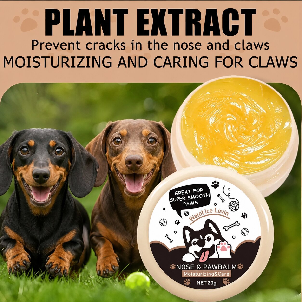 Dachshund Paw & Nose Balm™ | Deep Repair Moisturizer for Soft, Healthy Paws