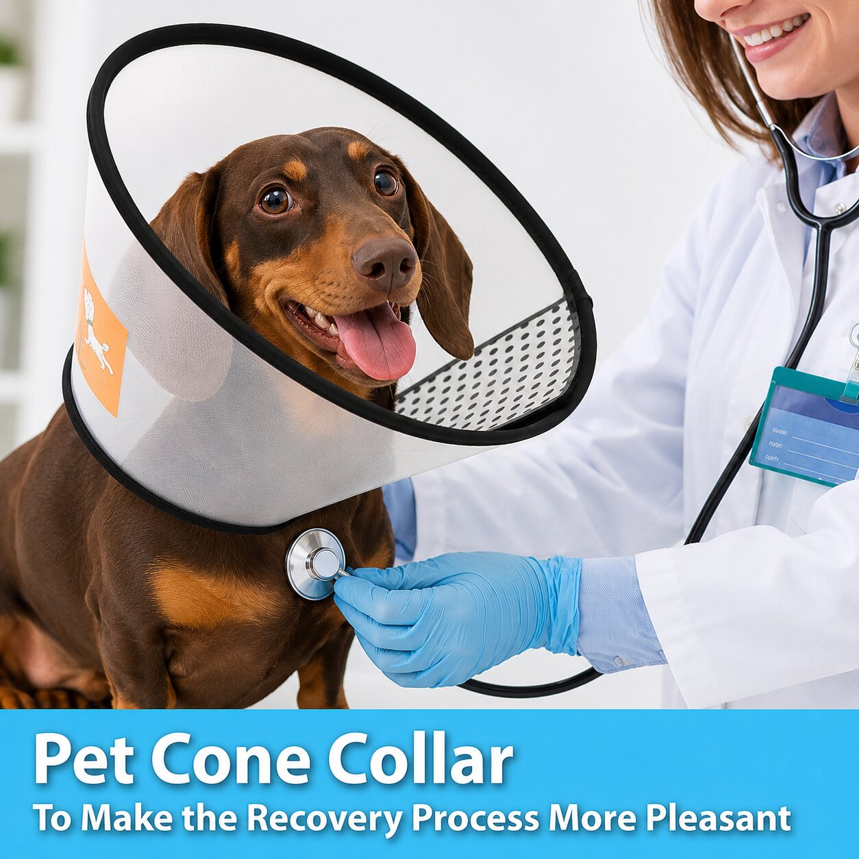 Soft Recovery Collar for Dachshunds | Comfortable Protective Cone for Faster Healing