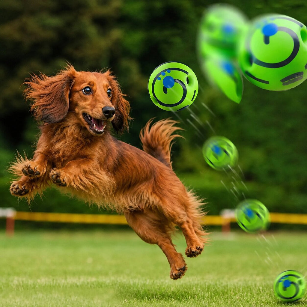Giggle Ball for Dachshunds – Interactive Dog Ball with Funny Sounds for Mental Stimulation & Active Play