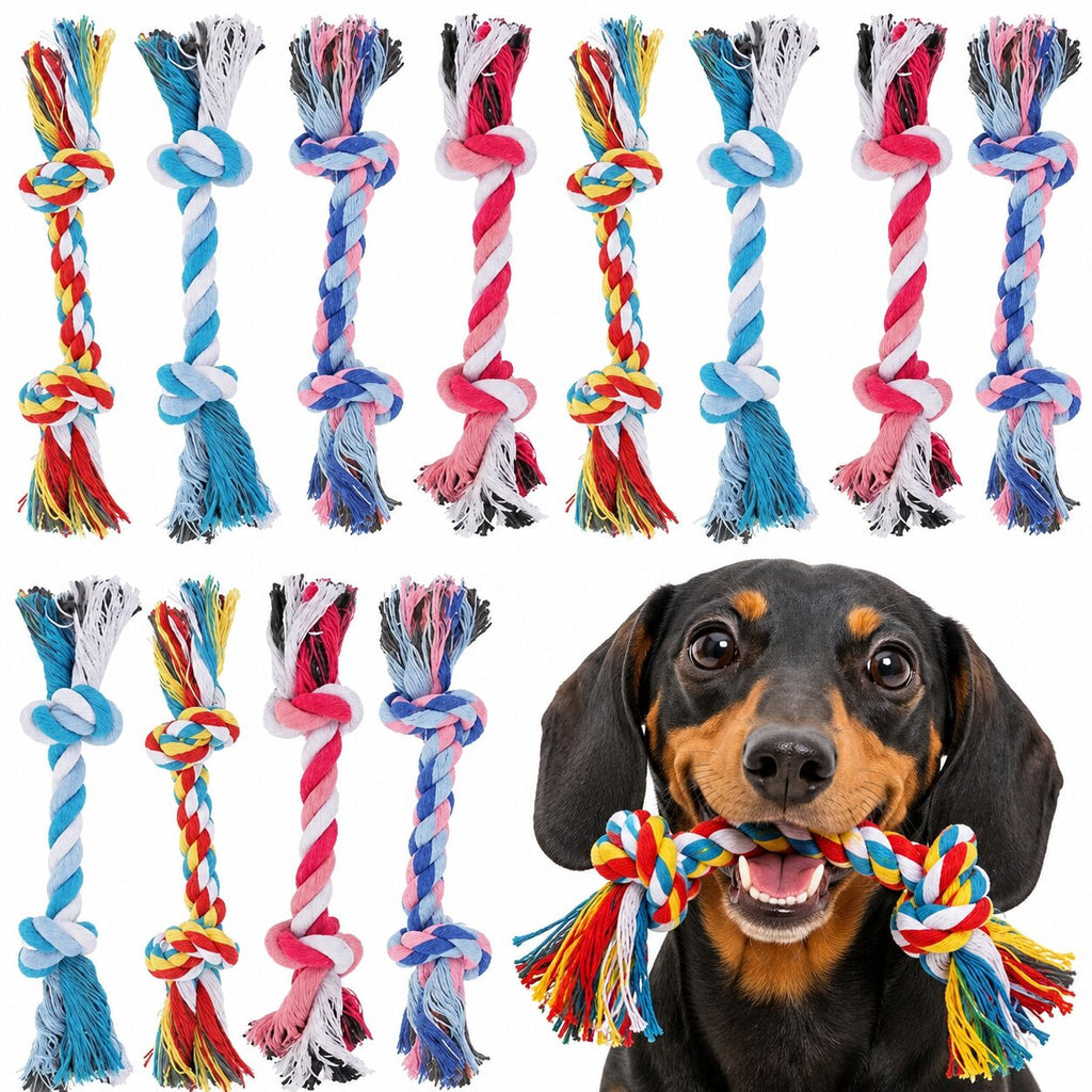 RopeBone™ for Dachshunds – Durable Cotton Rope Chew Toy for Healthy Teeth & Interactive Play