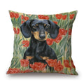 Federa Cuscino Bassotto in Dachshund Cotton & Linen Cushion Cover 45x45 cm – Decorative Throw Pillow Cover for Dachshund Loversotone e Lino 45x45 cm – Decorazione Elegante per Casa e Amanti dei Bassotti