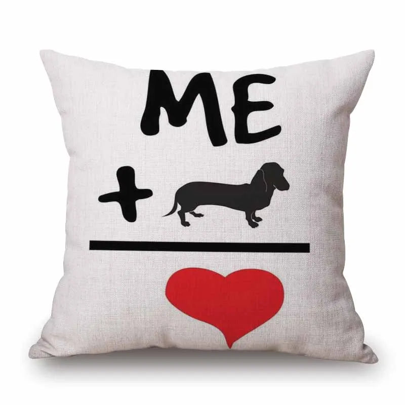Federa Cuscino Bassotto in Dachshund Cotton & Linen Cushion Cover 45x45 cm – Decorative Throw Pillow Cover for Dachshund Loversotone e Lino 45x45 cm – Decorazione Elegante per Casa e Amanti dei Bassotti