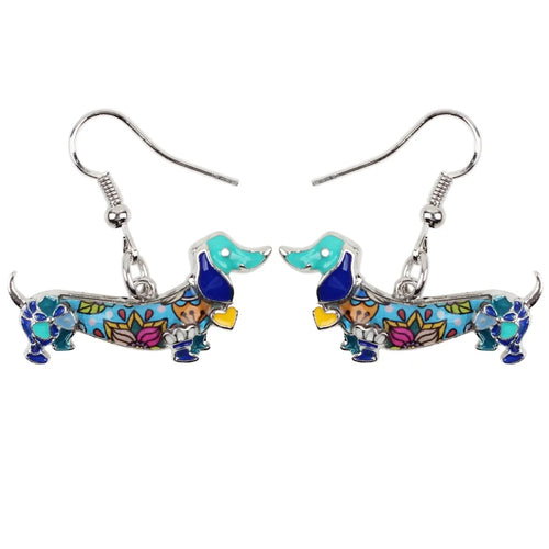 Dachshund Dangle Earrings – Elegant Sausage Dog Earrings for Dachshund Lovers