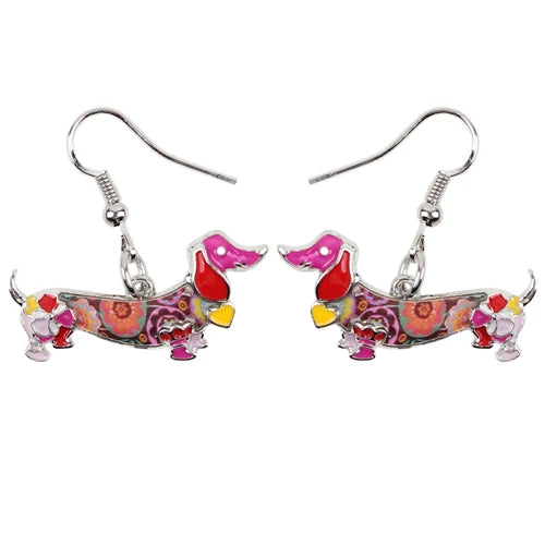 Dachshund Dangle Earrings – Elegant Sausage Dog Earrings for Dachshund Lovers