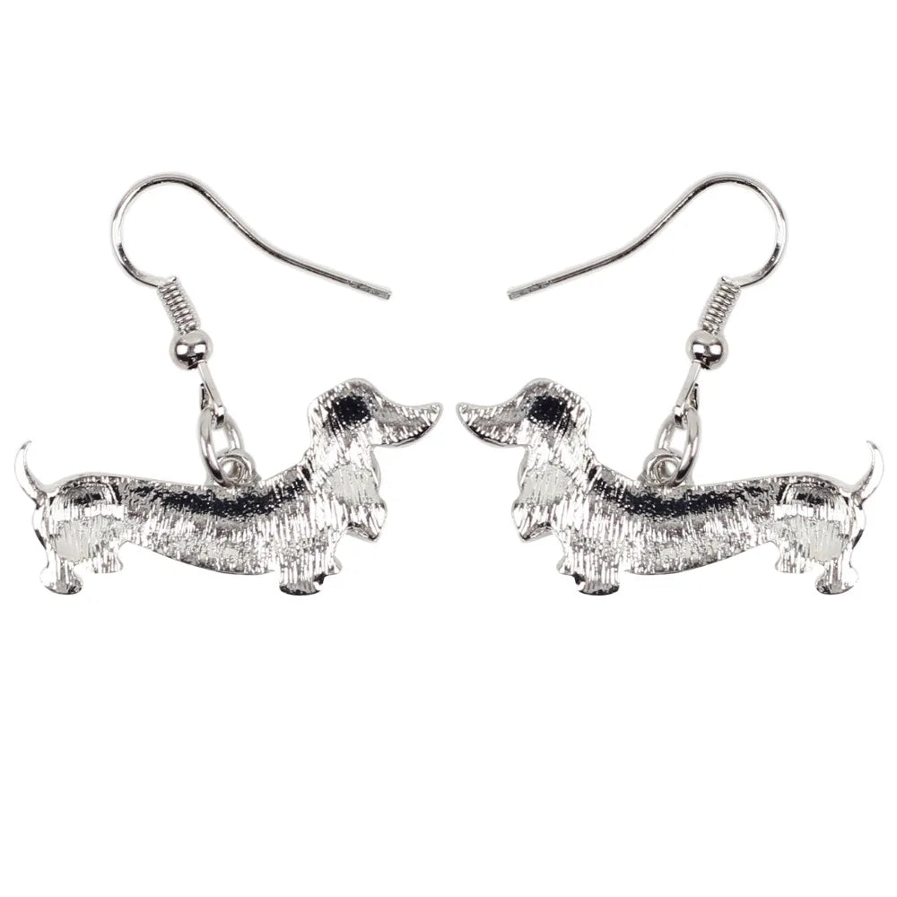 Dachshund Dangle Earrings – Elegant Sausage Dog Earrings for Dachshund Lovers