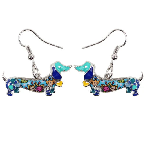 Dachshund Dangle Earrings – Elegant Sausage Dog Earrings for Dachshund Lovers