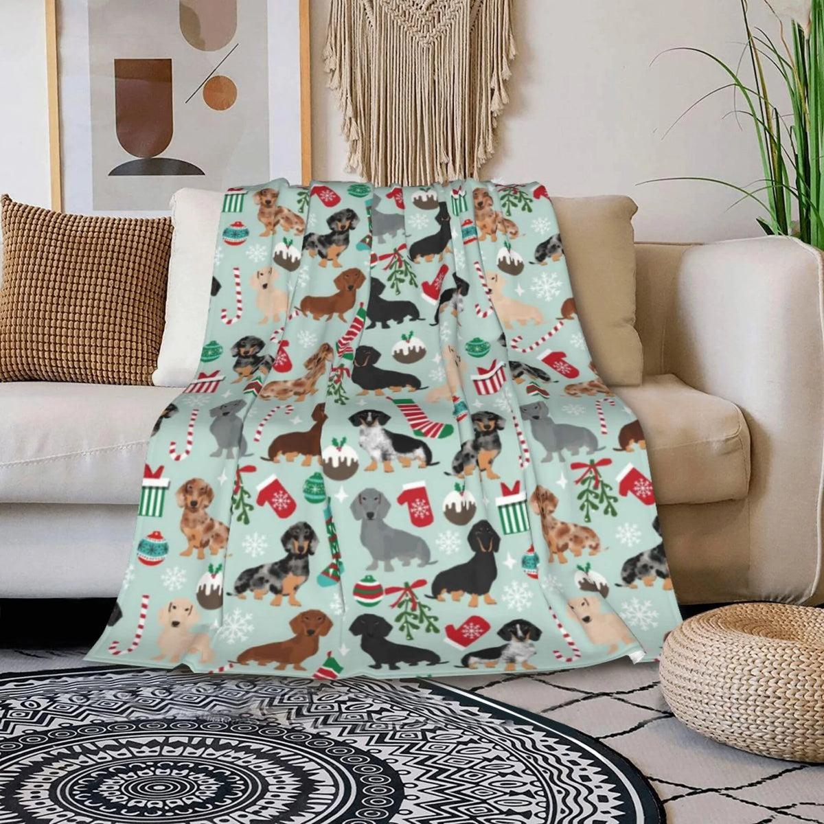 Dachshund Cuddle Blanket™ – Ultra-Soft Flannel Throw for Sausage Dog Lovers