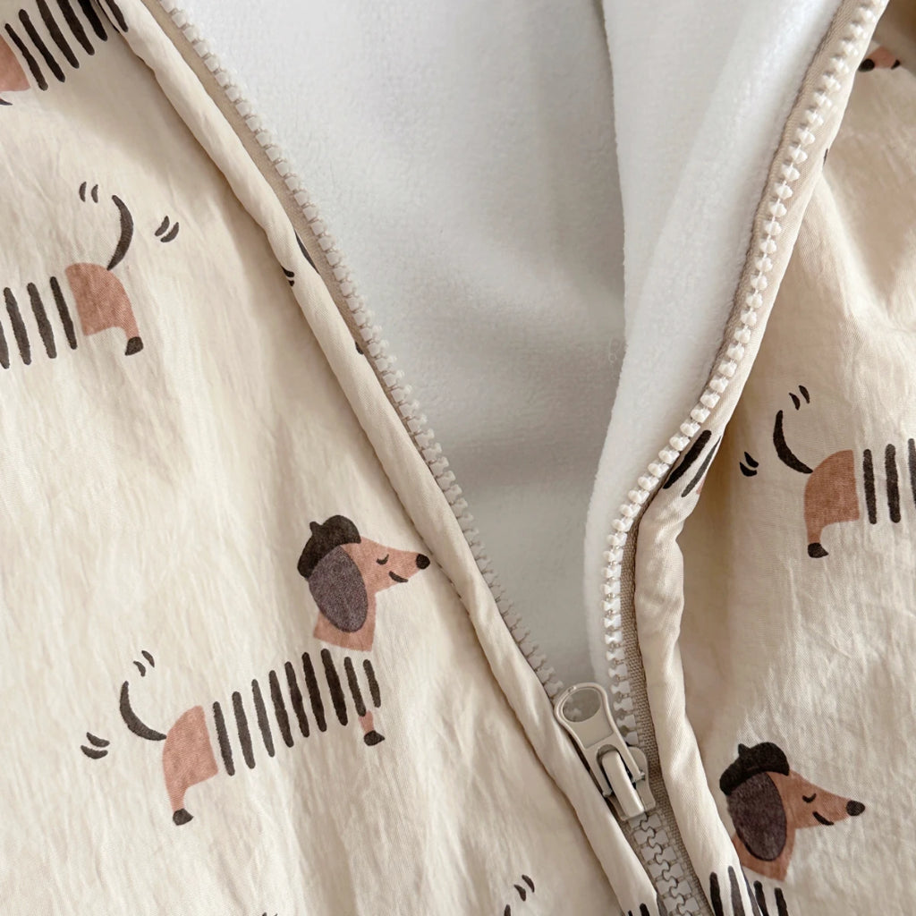 Dachshund Baby Winter Romper™ | Warm Hooded Newborn Jumpsuit