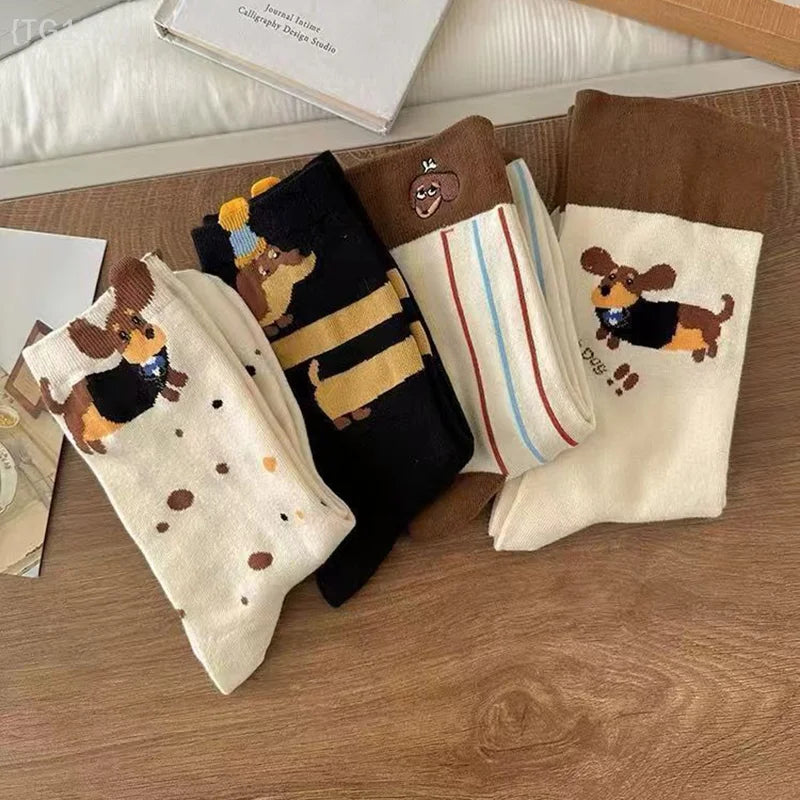 Funny Dachshund Cotton Socks – Cute Sausage Dog Gift for Dog Lovers