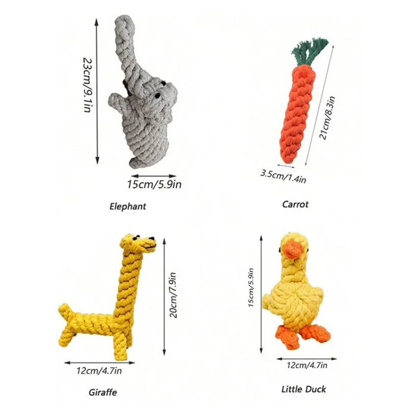 Dachshund Rope Chew Toy – Tough Cotton Tug Toy for Healthy Teeth