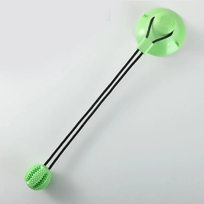 Interactive Suction Cup Toy for Dachshunds – Treat Dispensing Rubber Tug Toy with Squeaky Ball for Mental Stimulation
