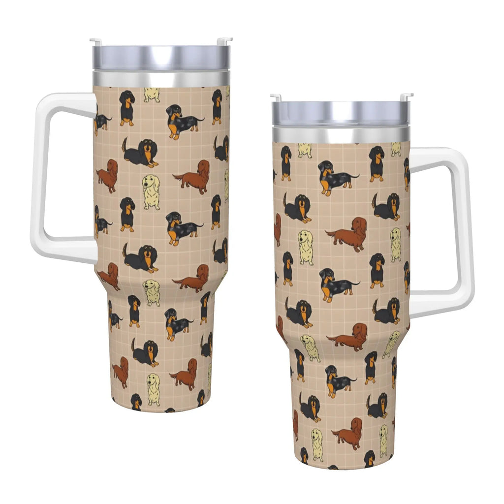 Dachshund Lover Stainless Steel Travel Tumbler – Insulated Leakproof Mug for Coffee, Tea & Daily Adventures