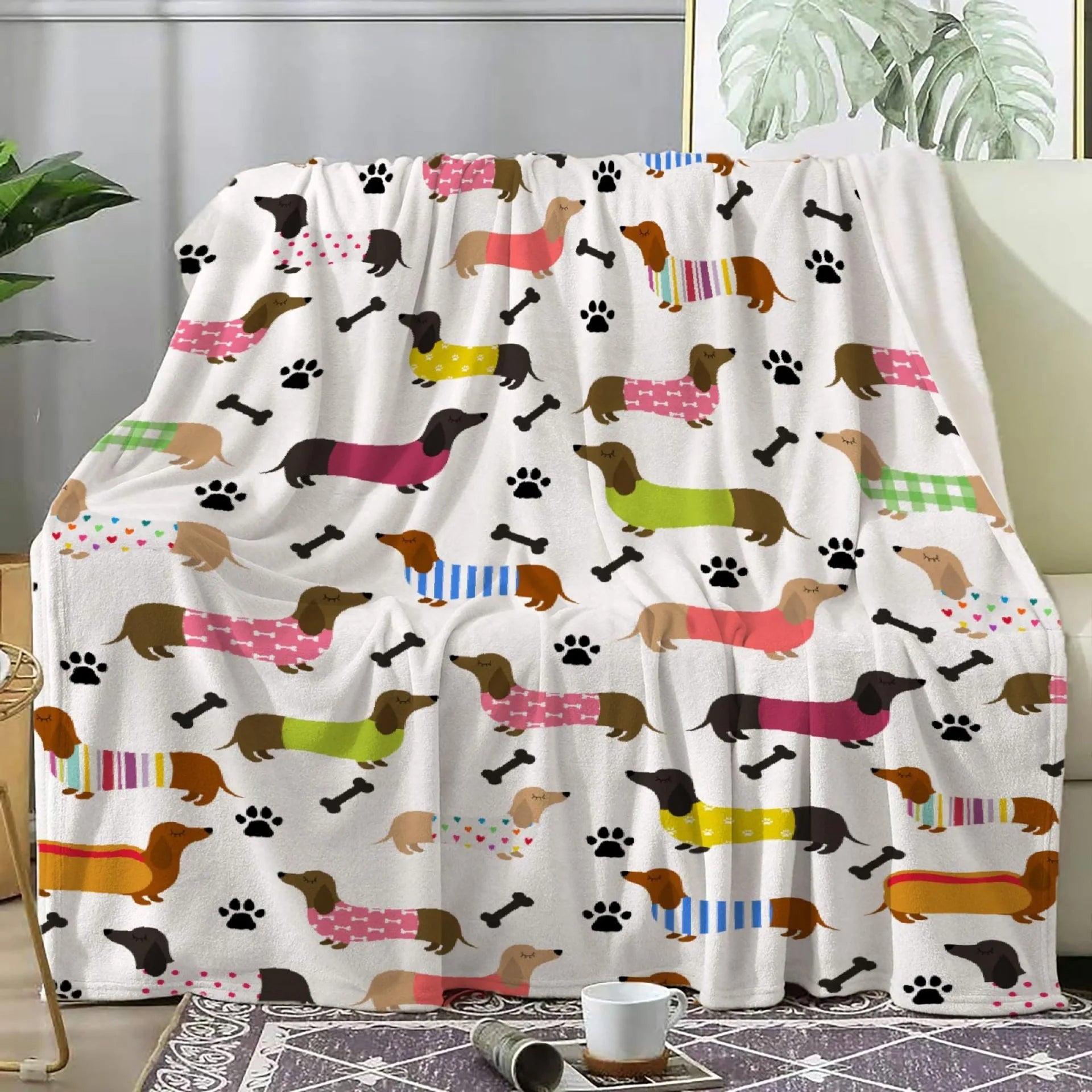 Dachshund Cuddle Blanket™ – Ultra-Soft Flannel Throw for Sausage Dog Lovers