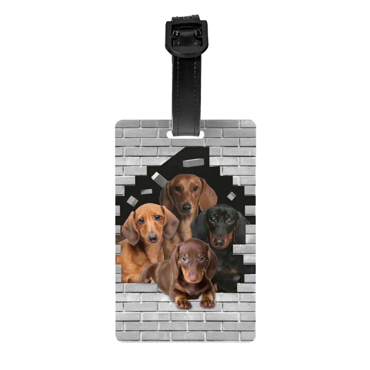Personalized Dachshund Luggage Tag – Custom Travel ID Tag for Suitcases, Backpacks & Carry-On Bags