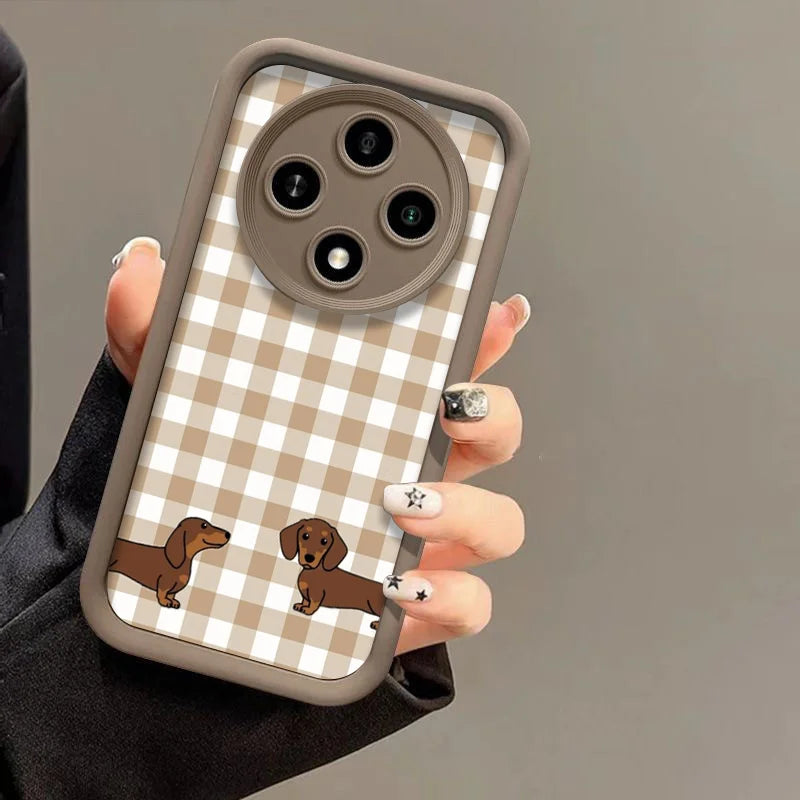 Striped Dachshund Phone Case™ | Cute Protective Cover for Huawei Honor