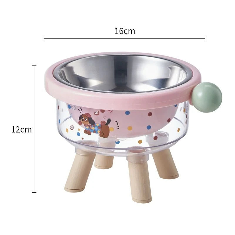 Dachshund Elevated Pet Bowl™ | Stainless Steel Anti-Spill Dog Feeding Bowl