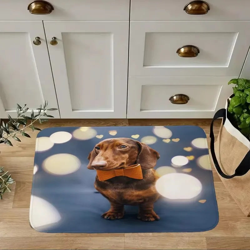 Dachshund Welcome Mat – Non-Slip Indoor Rug for Entryway, Kitchen & Living Room