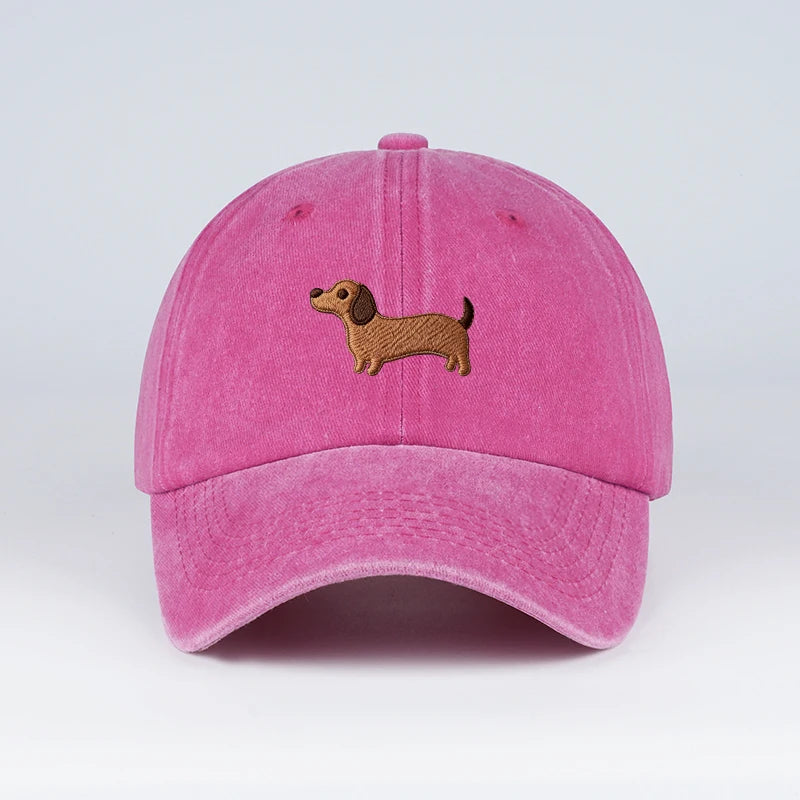 Vintage Dachshund Embroidered Cap – Premium Adjustable Dad Hat for True Dachshund Lovers
