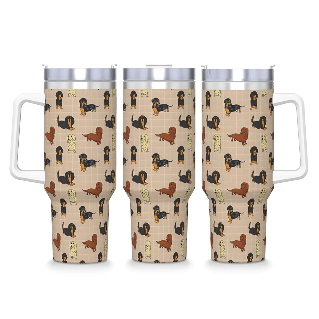 Dachshund Lover Stainless Steel Travel Tumbler – Insulated Leakproof Mug for Coffee, Tea & Daily Adventures