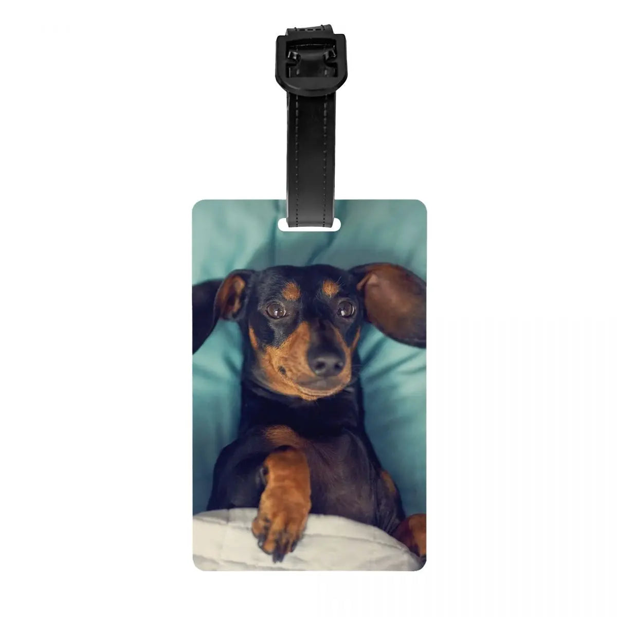 Personalized Dachshund Luggage Tag – Custom Travel ID Tag for Suitcases, Backpacks & Carry-On Bags