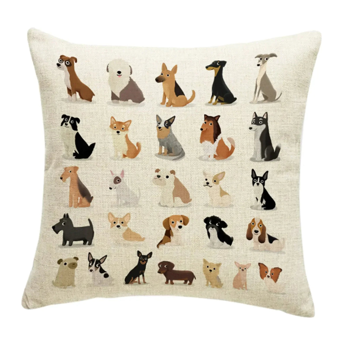 Creative Cute Dog Pillowcase Decorative Animal Cushion Cover Cartoon Dachshund Throw Pillow Cover 45cmx45cm For Car Sofa Home