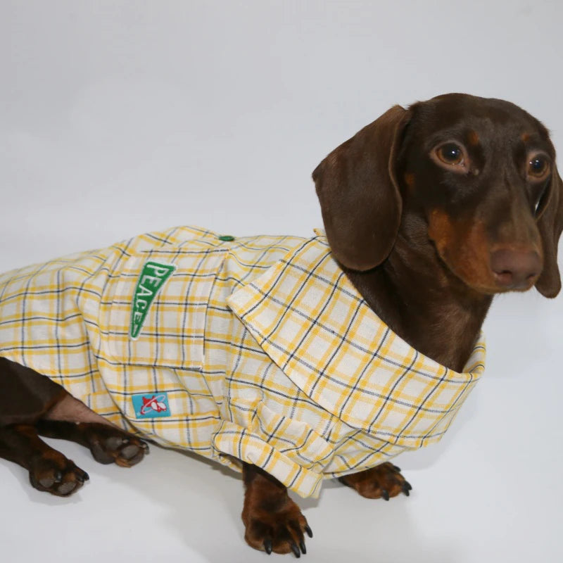 Dachshund Country Club™ Shirt – Soft Plaid Long Sleeve for Stylish Sausage Dogs