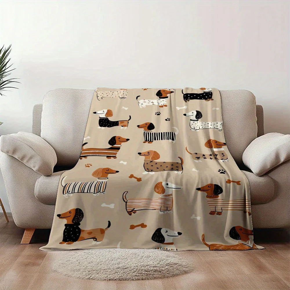 Dachshund Snuggle Blanket™ – Ultra-Soft Flannel Throw for Sausage Dog Lovers