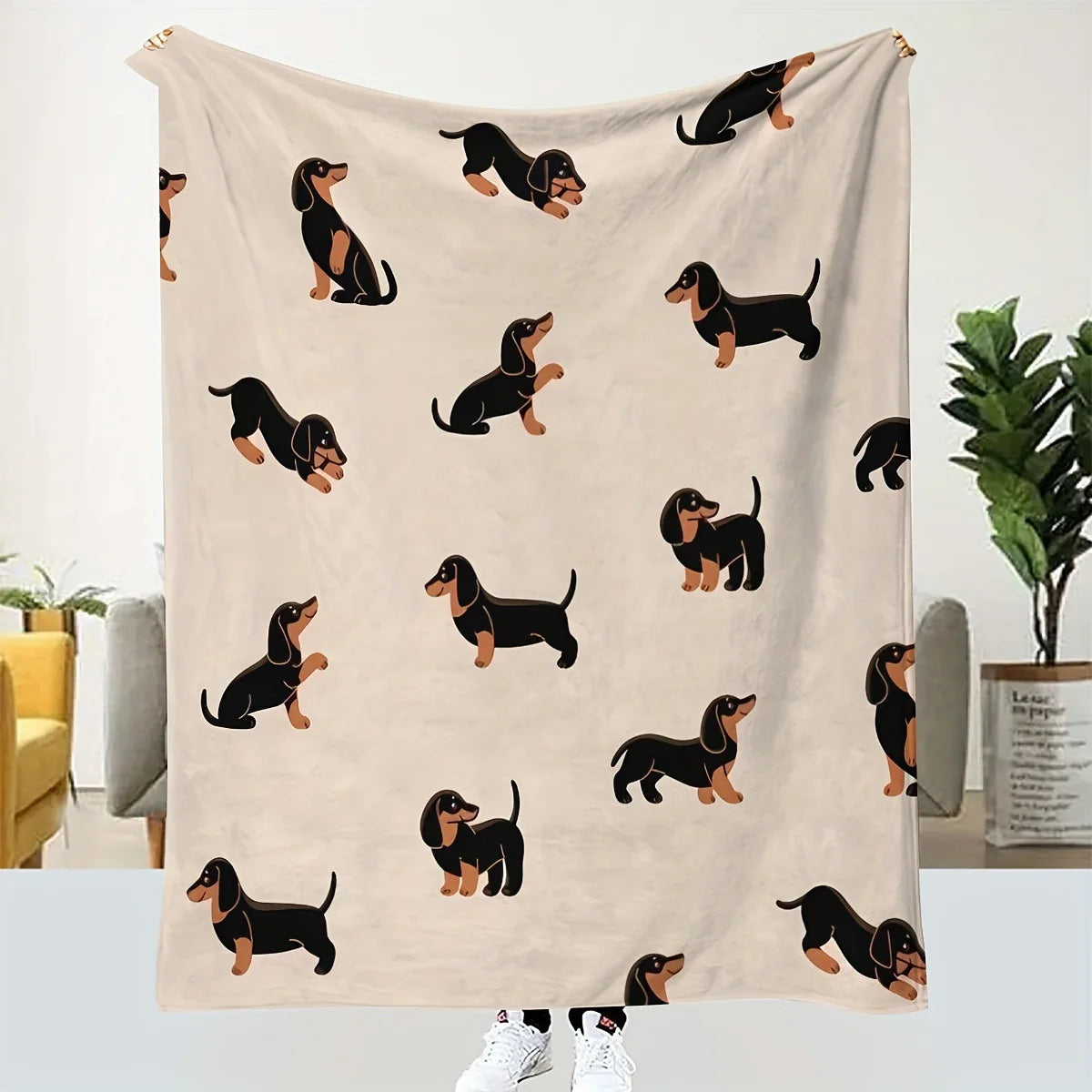 Dachshund Cuddle Blanket™ – Ultra-Soft Flannel Throw for Sausage Dog Lovers