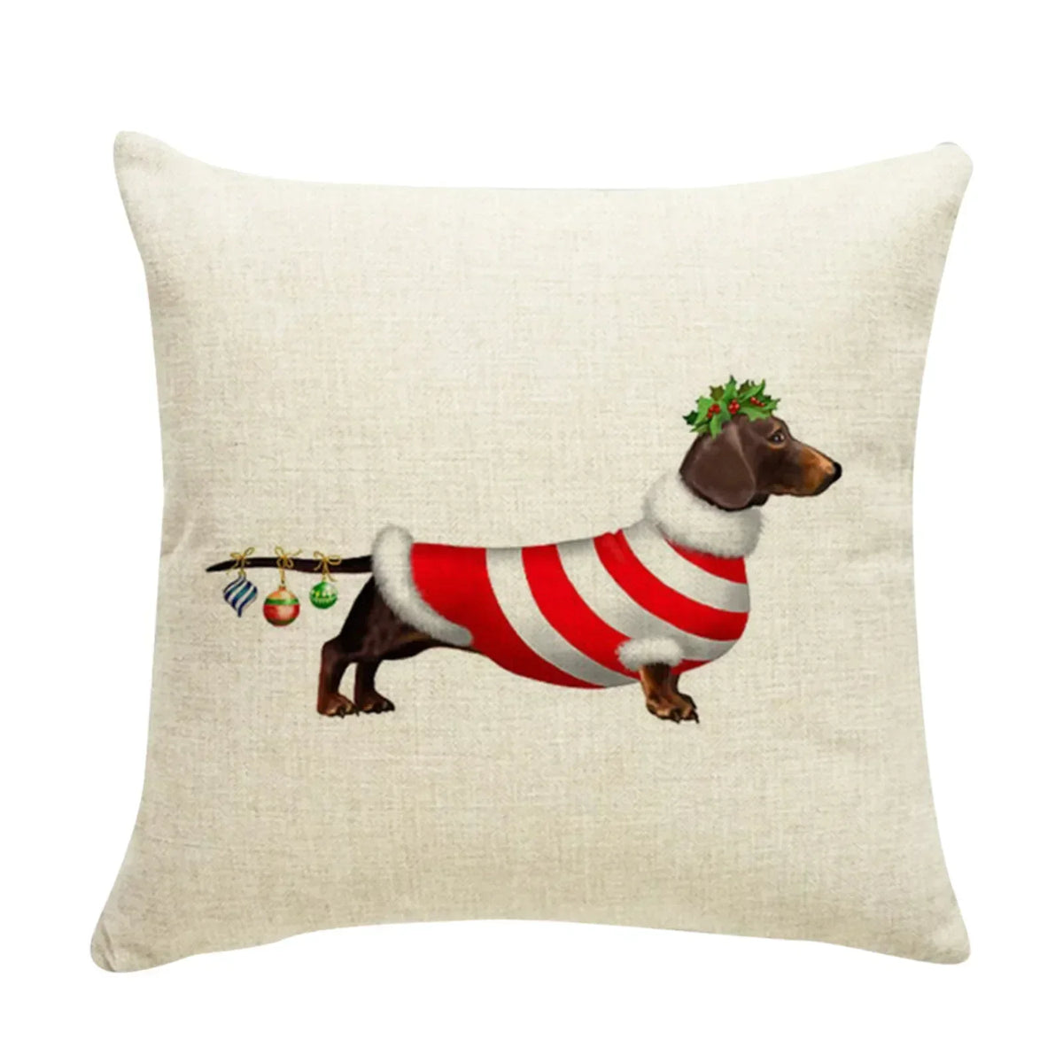 Creative Cute Dog Pillowcase Decorative Animal Cushion Cover Cartoon Dachshund Throw Pillow Cover 45cmx45cm For Car Sofa Home