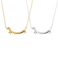 Adjustable Dachshund Pendant Necklace – Elegant Dog Lover Necklace in Gold or Silver