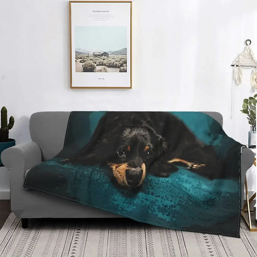 Dachshund Cozy Blanket™ | Ultra-Soft Flannel Throw for Sausage Dog Lovers