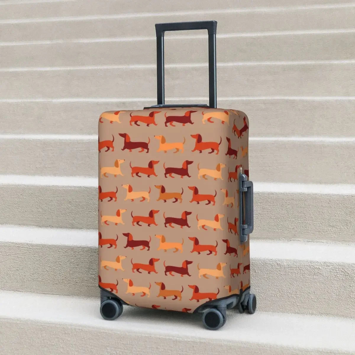 Dachshund Adventure™ Suitcase Cover – Travel the World with Your Favorite Breed