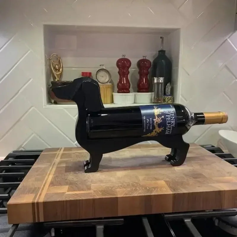 Dachshund Wine Bottle Holder – Decorative Sausage Dog Wine Rack